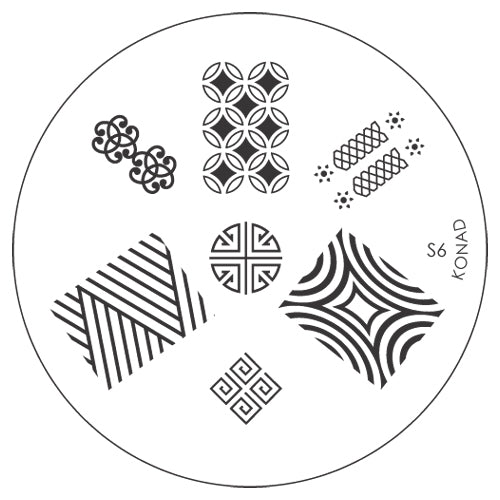 Konad Small Stamping Plate, S6