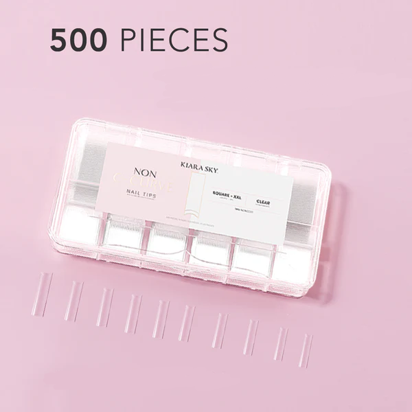 Kiara Sky XXL Non-C-Curve Tips, Clear 500 pcs