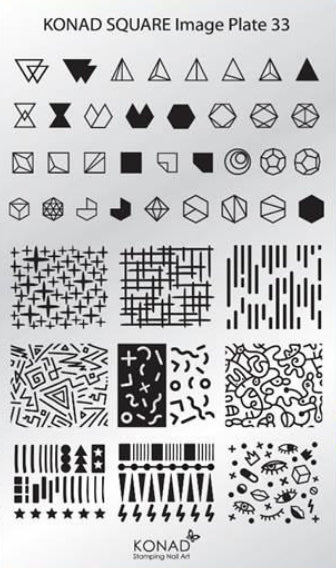 Konad Square Image Plate Stamping plate 33