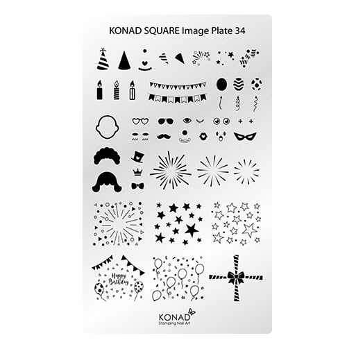 Konad Square Image Plate Stamping plate 34