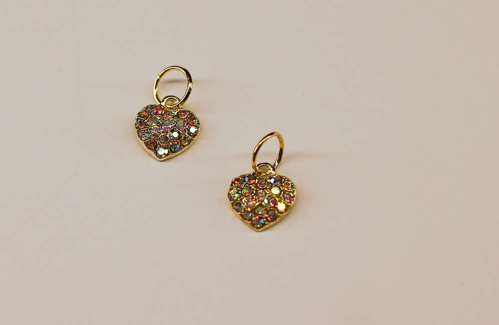 Nail decoration, Heart Crystal AB 2 pcs