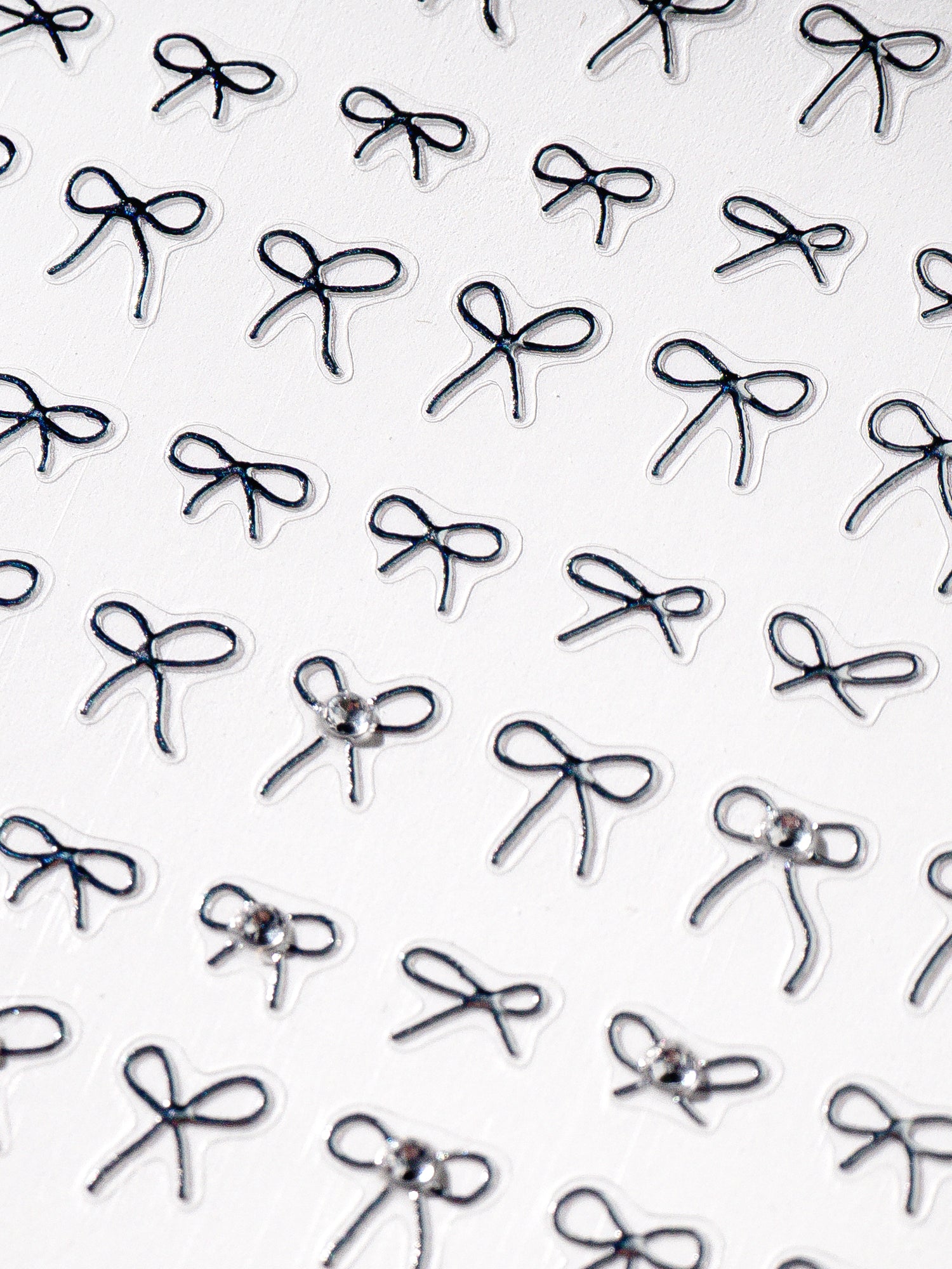 TOMONI Nail Decals, Metallic Bows