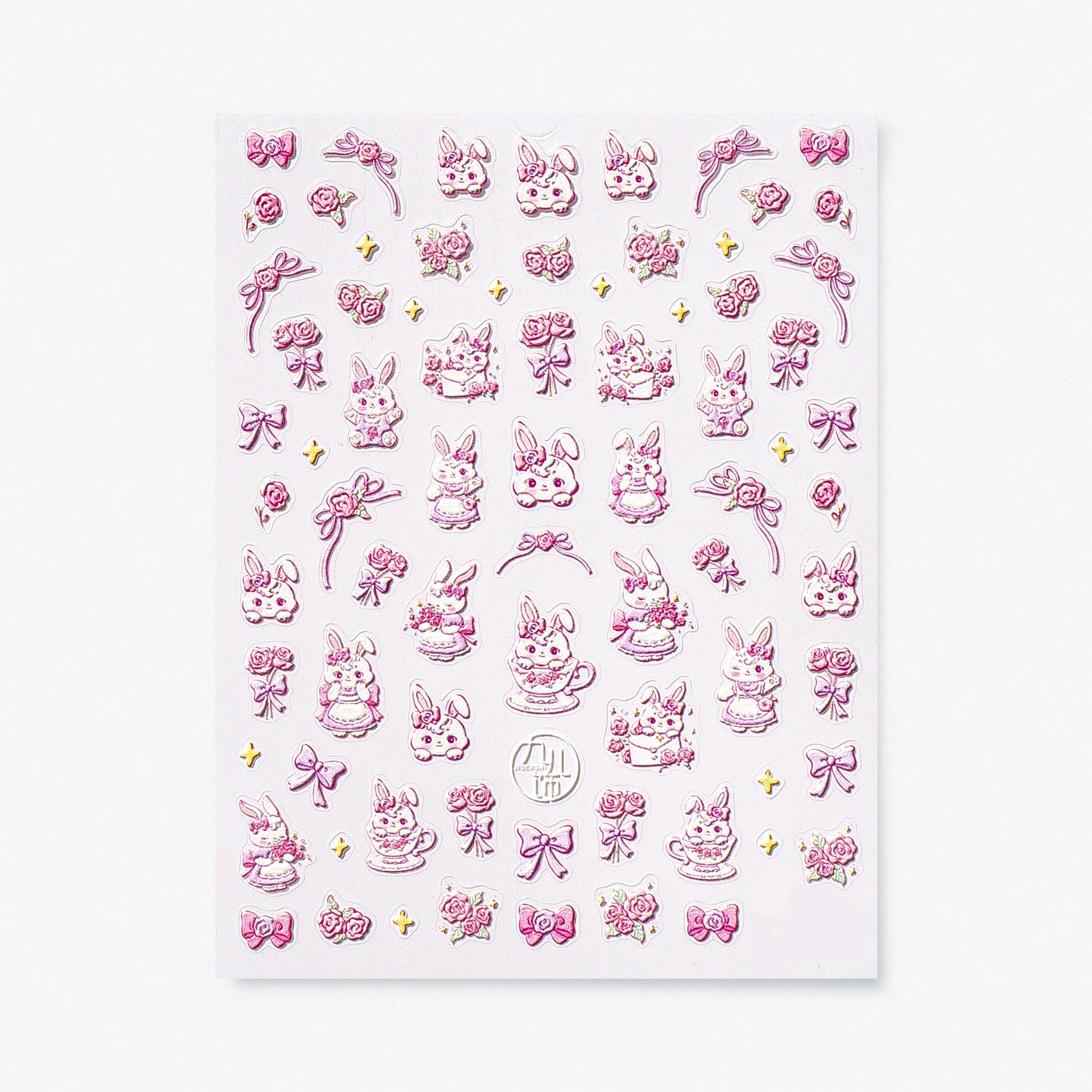 TOMONI Nail stickers, Valentines Bunny
