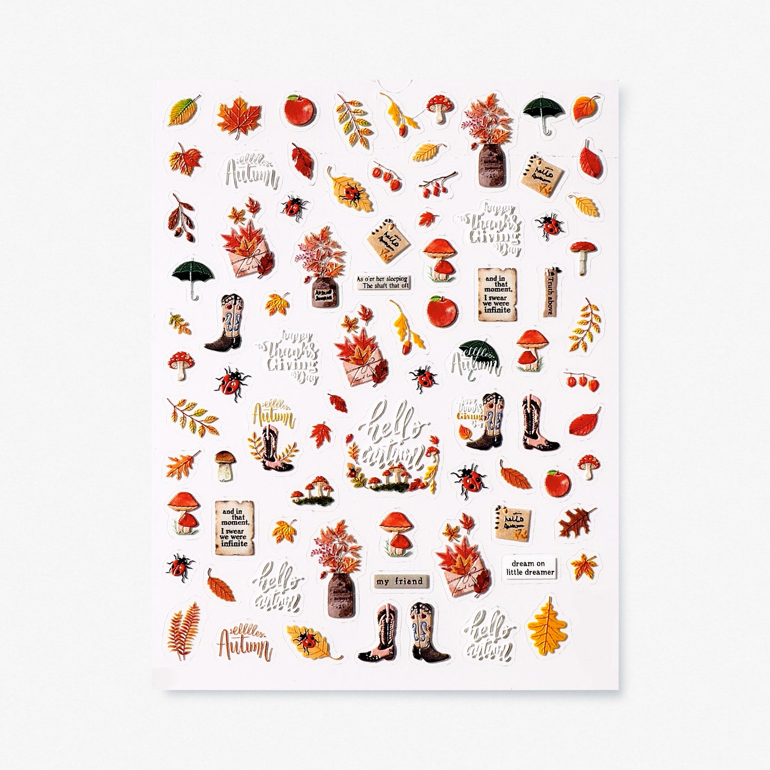 TOMONI Nail stickers, Hello Autumn