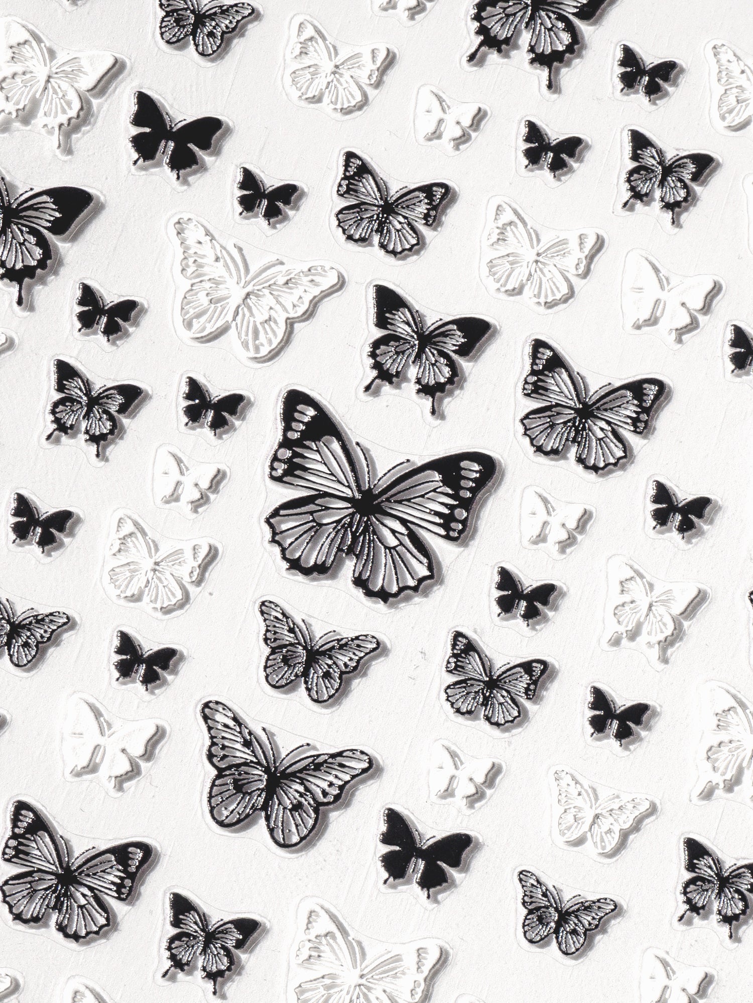 TOMONI Kynsitarrat Butterfly, Musta & Valkoinen