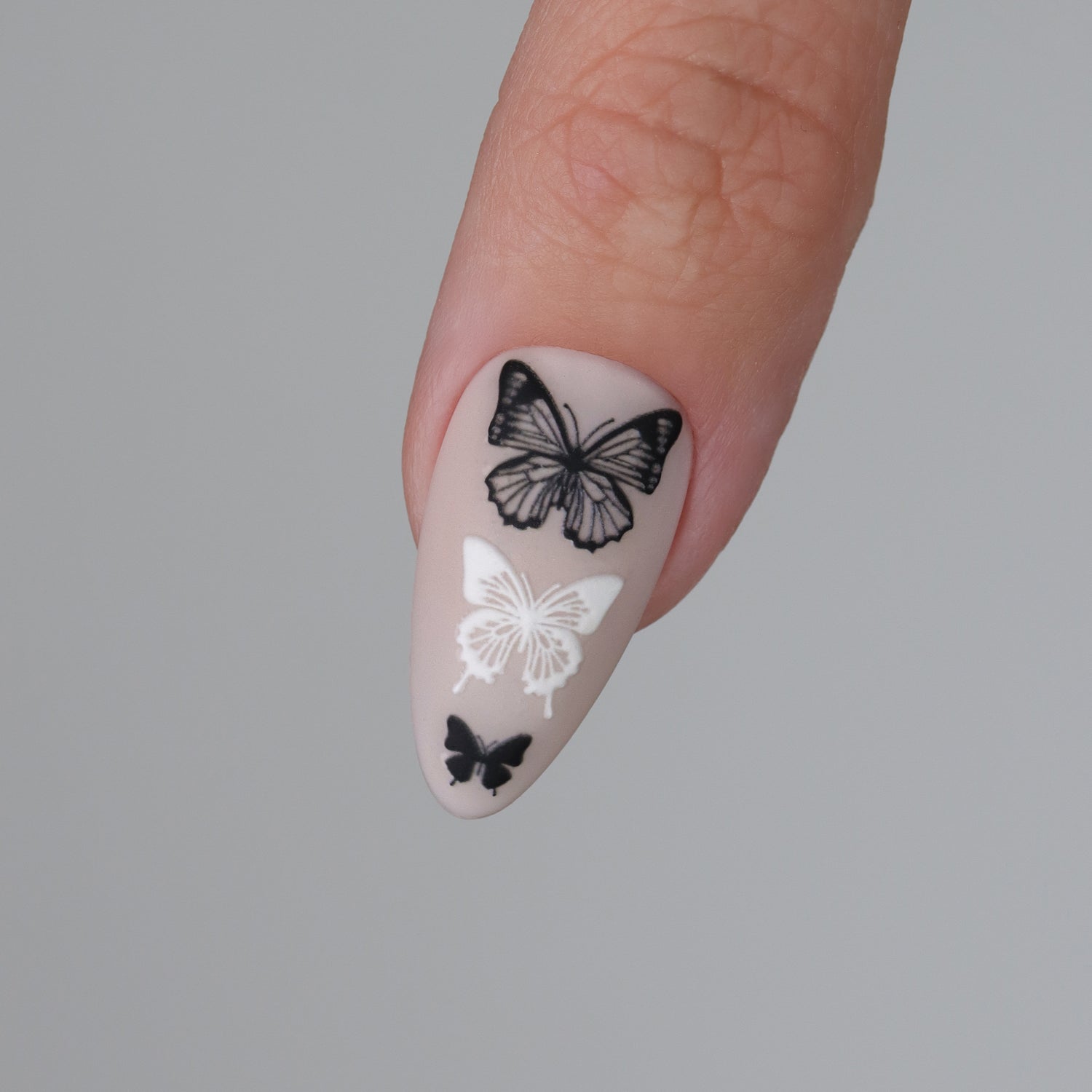 TOMONI Kynsitarrat Butterfly, Musta & Valkoinen