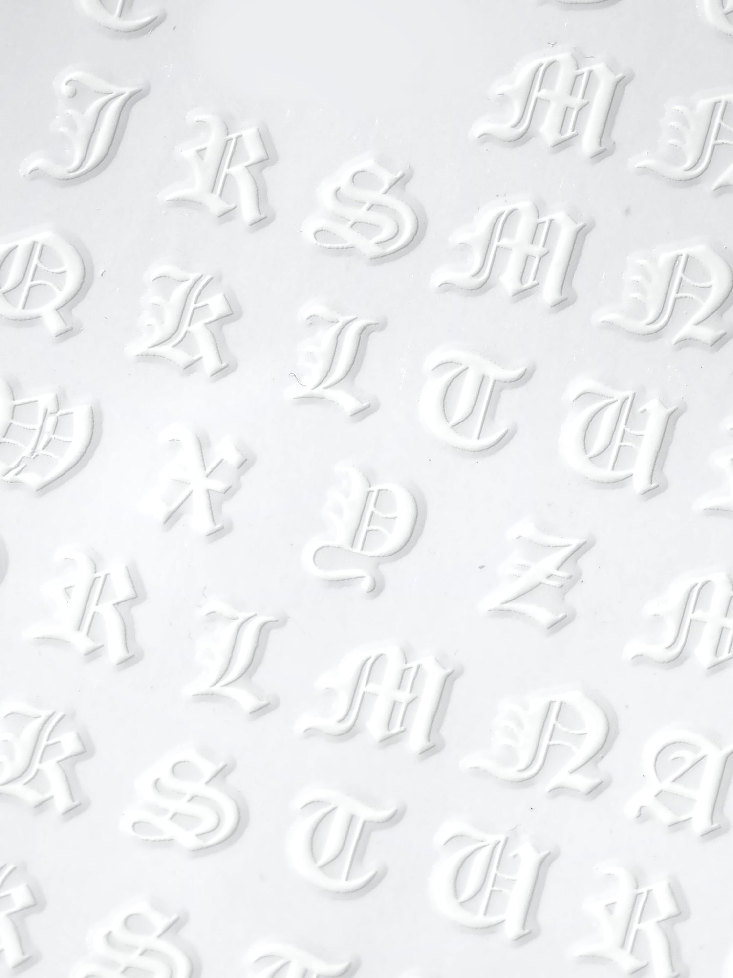 Nail Stickers, Letters White
