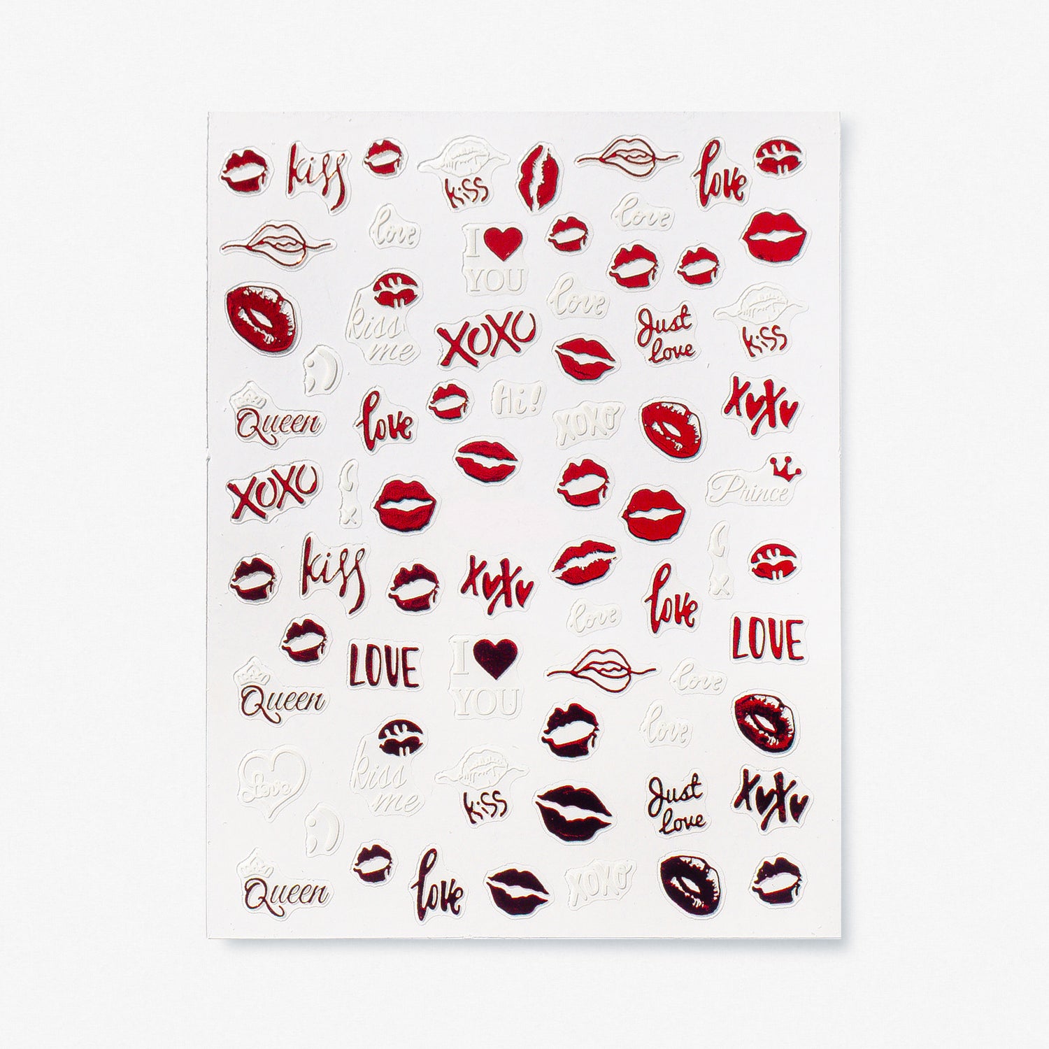 Nail stickers, Kisses