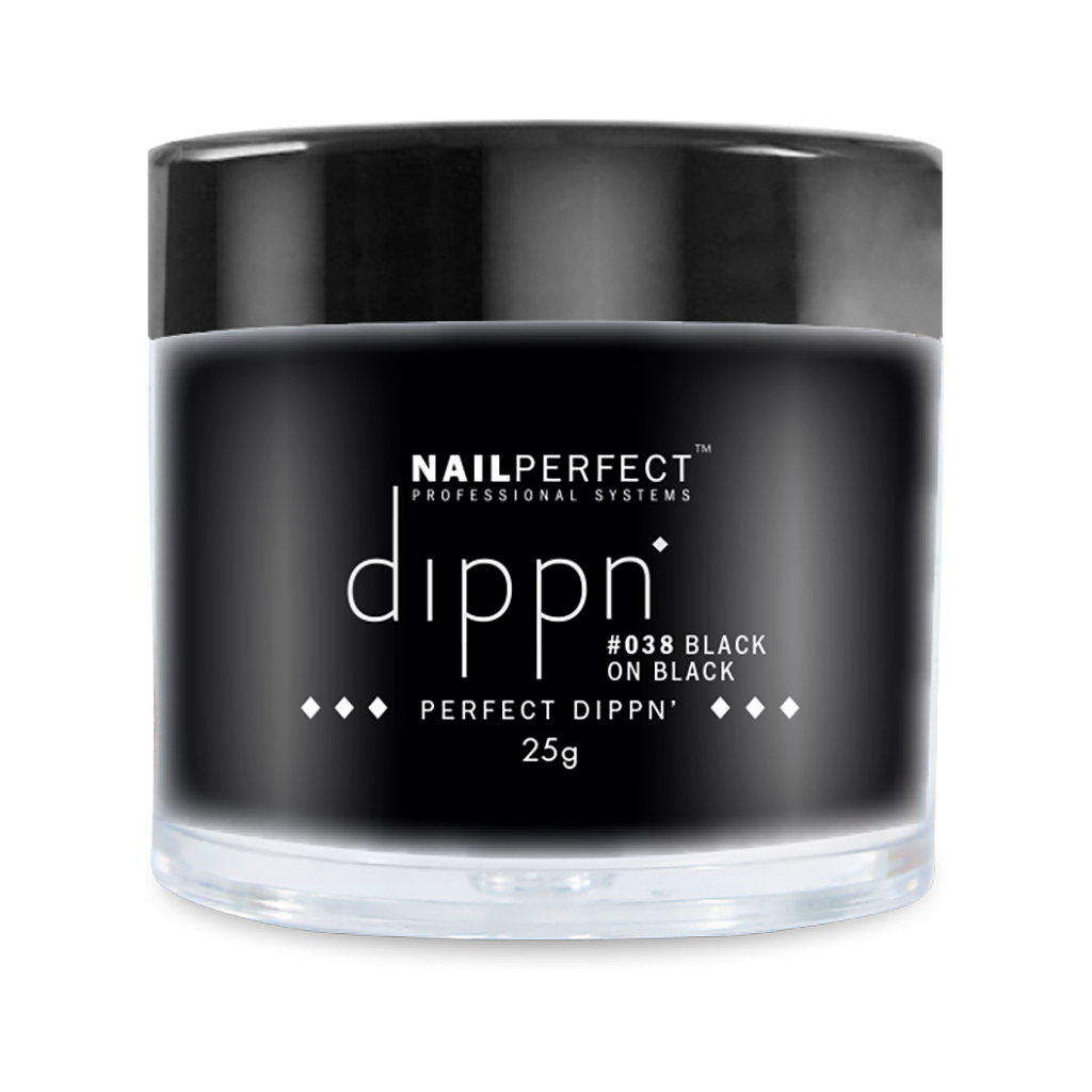 Nail Perfect Dippn' Väripulveri, Black on Black #038