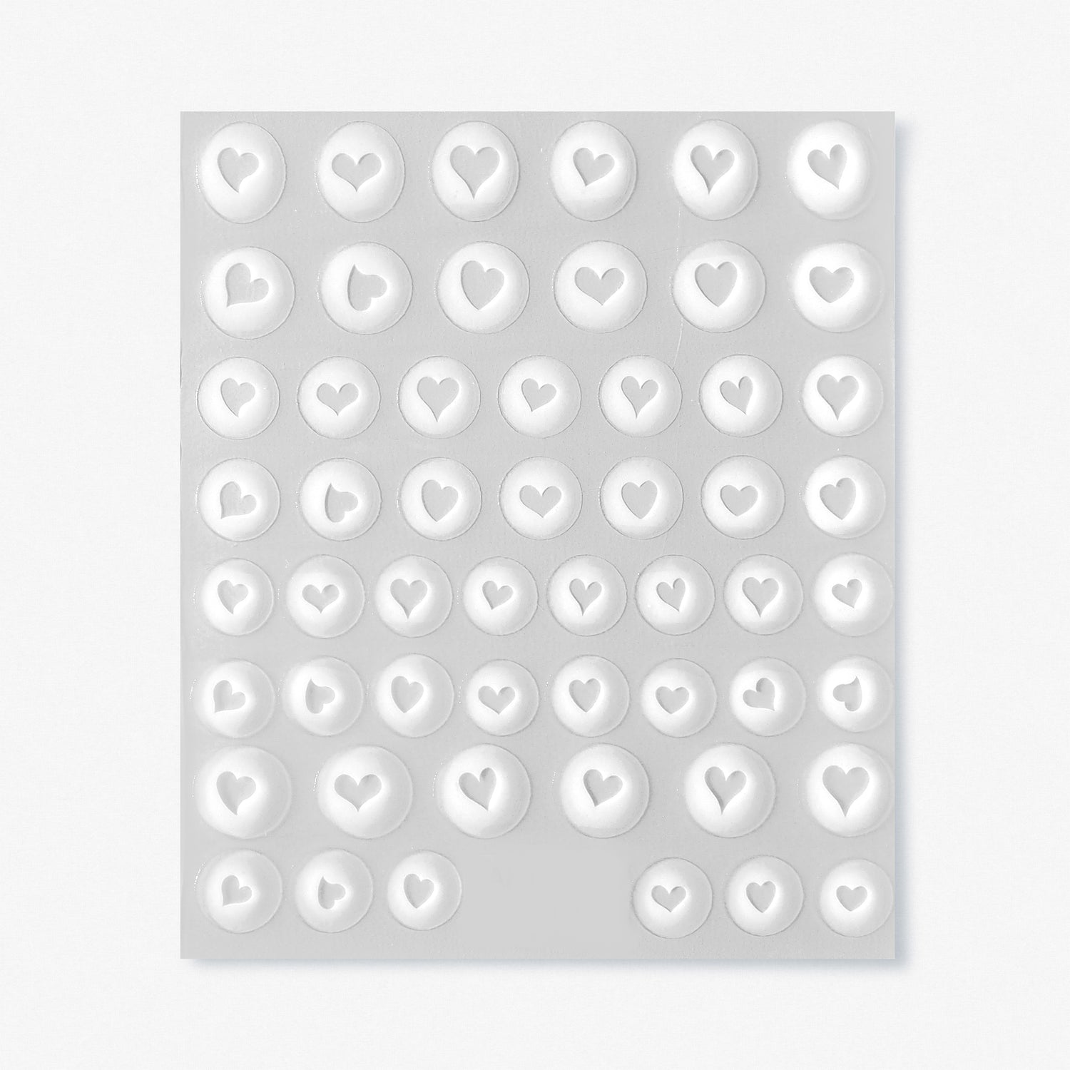 Aha! Kynsitarrat, Airbrush, White Hearts 048