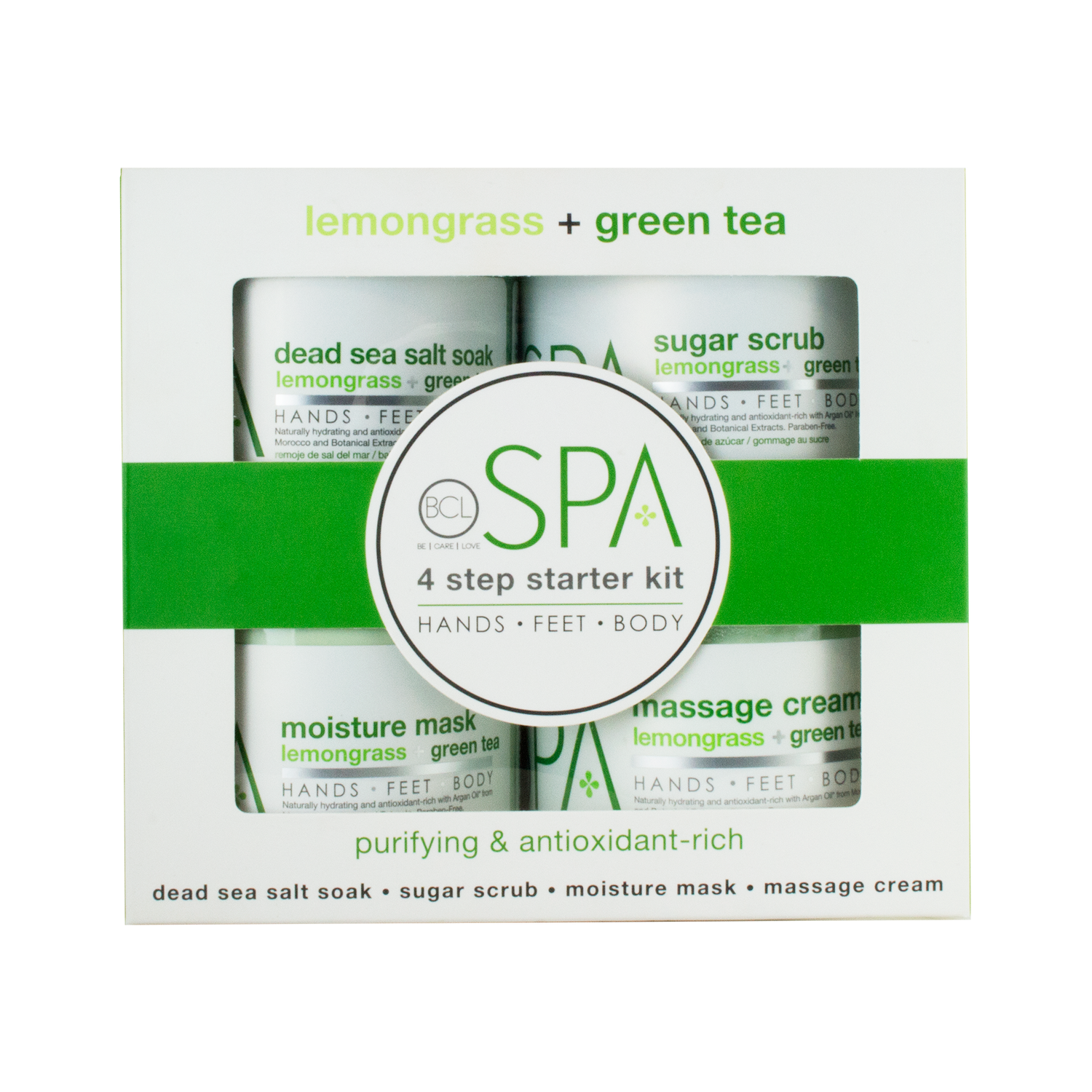 BCL Spa 4-Step Starter Kit, Lemongrass + Green Tea