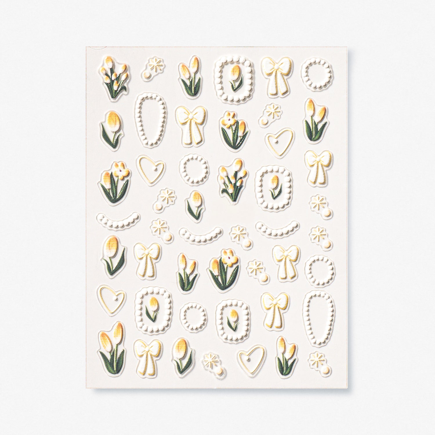 Nail Stickers, Yellow Tulips