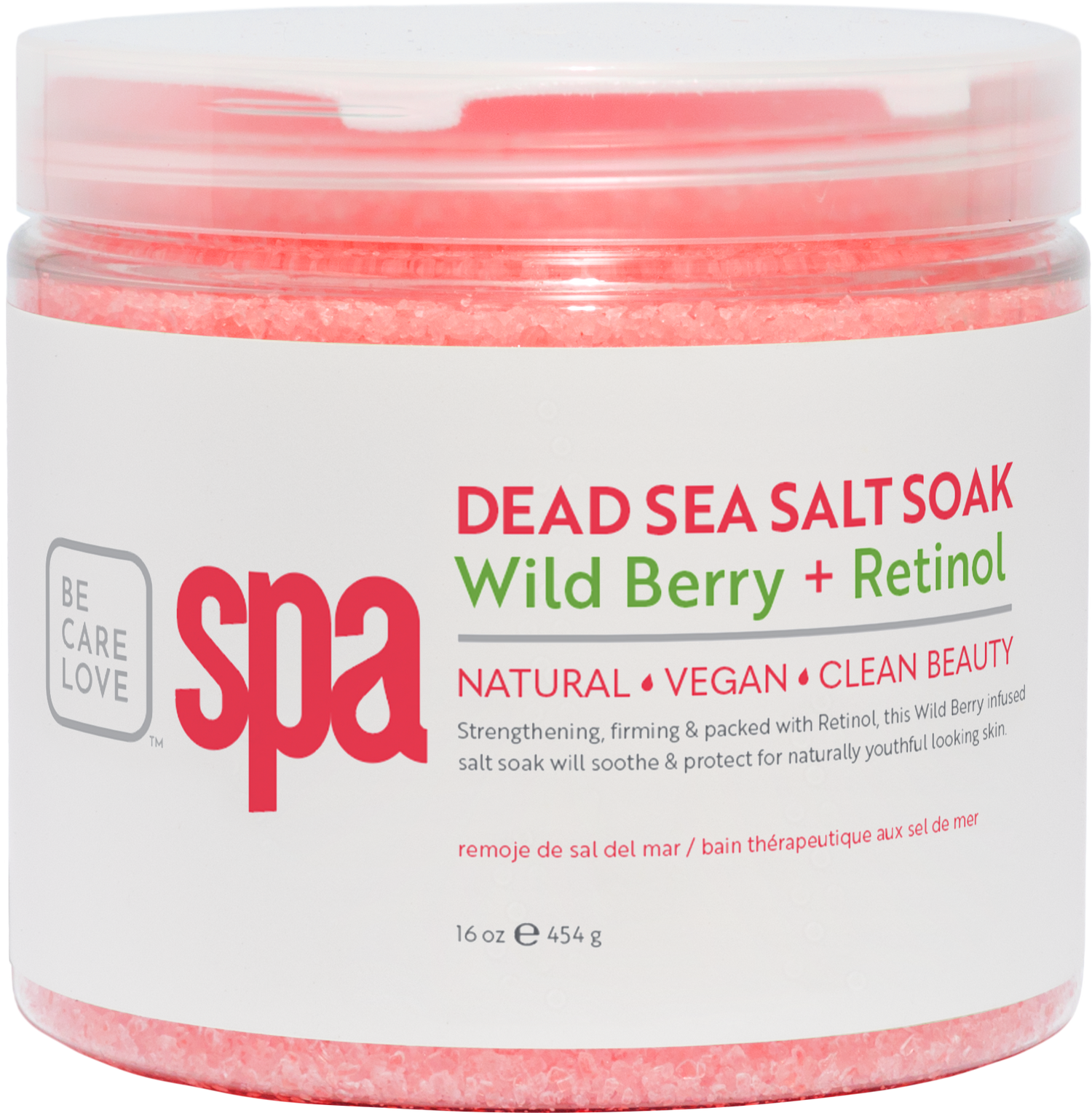 BCL Spa Dead Sea Salt Soak, Wild Berry + Retinol
