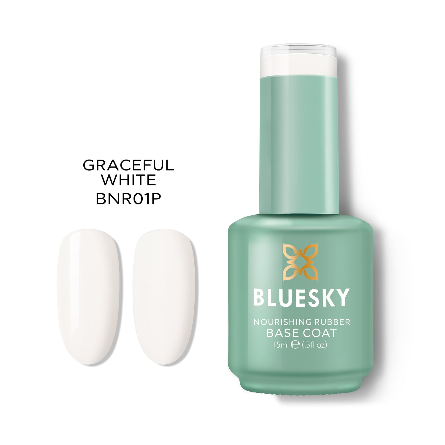 Bluesky Nourishing Rubber Base Gel undercoat, Graceful White