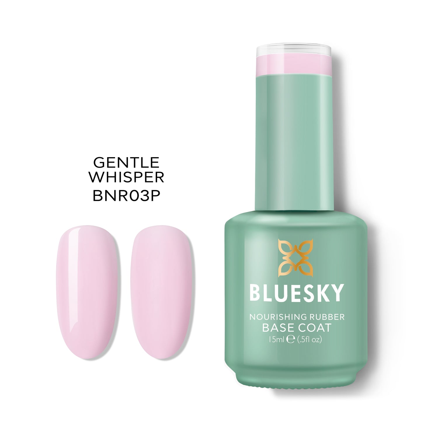 Bluesky Nourishing Rubber Base Gel undercoat, Gentle Whisper