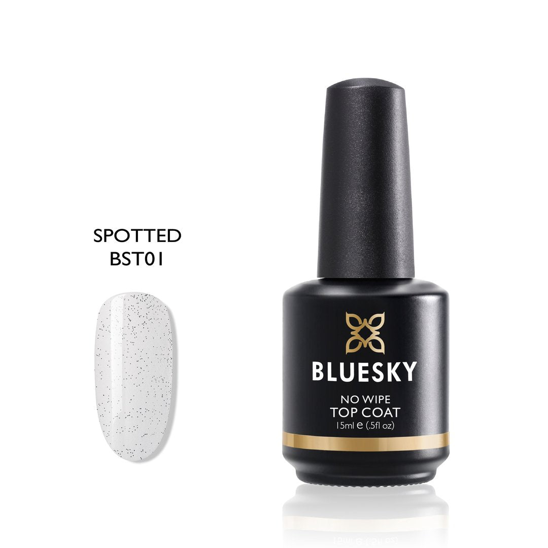 Bluesky No Wipe Glitter Top Coat Geelipäällyslakka, Spotted