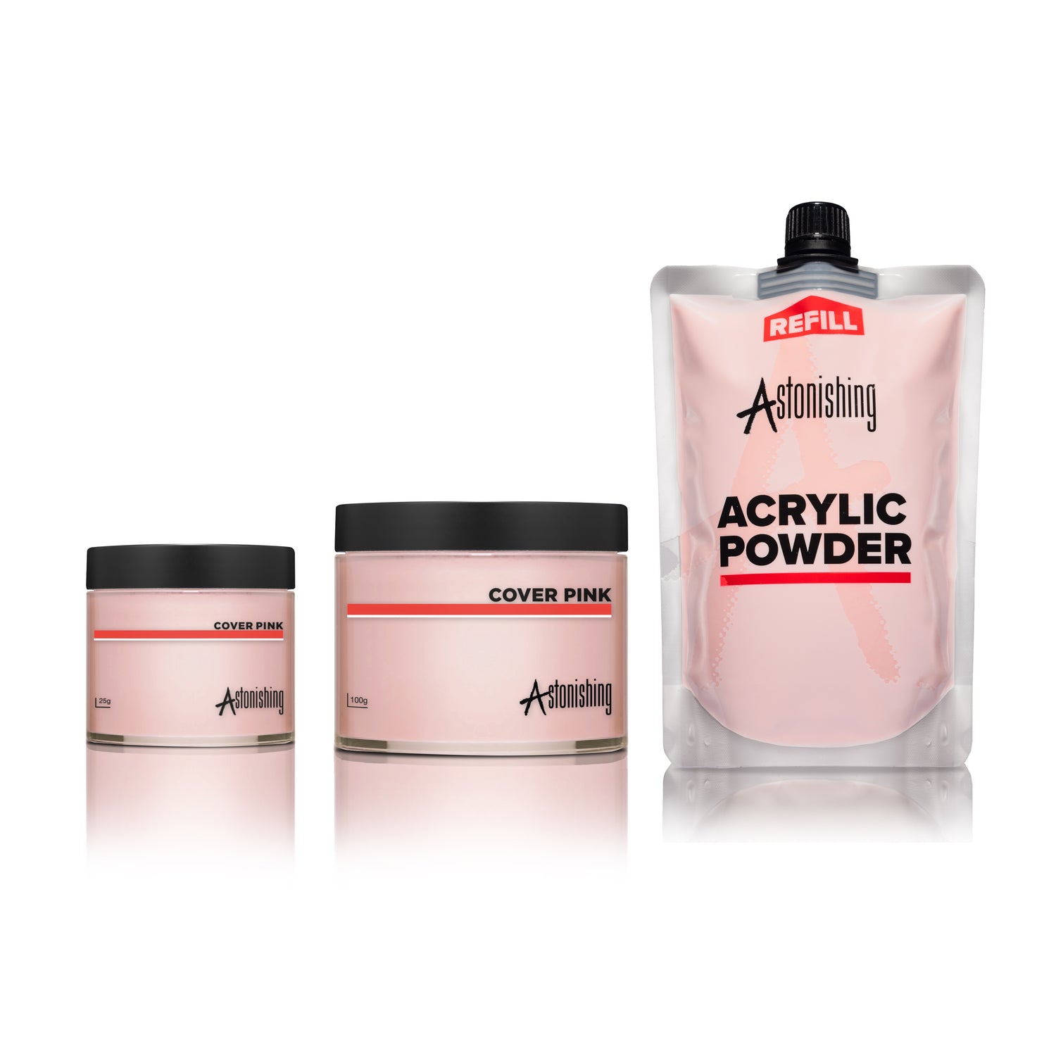 Astonishing Nails Acrylic Powder, Cover Pink