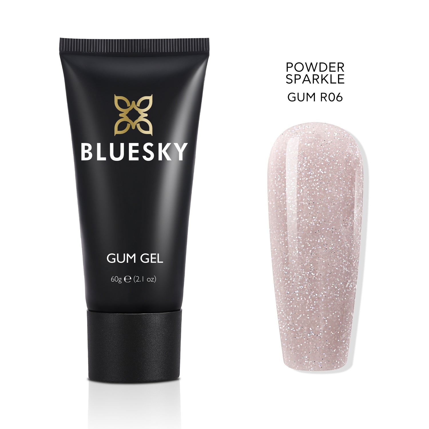 Bluesky Shimmering Gum Akrygeeli, Powder Sparkle