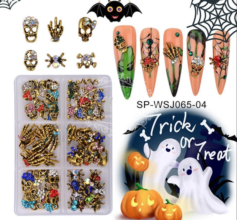 Nail Art Setti Halloween Dark Gold