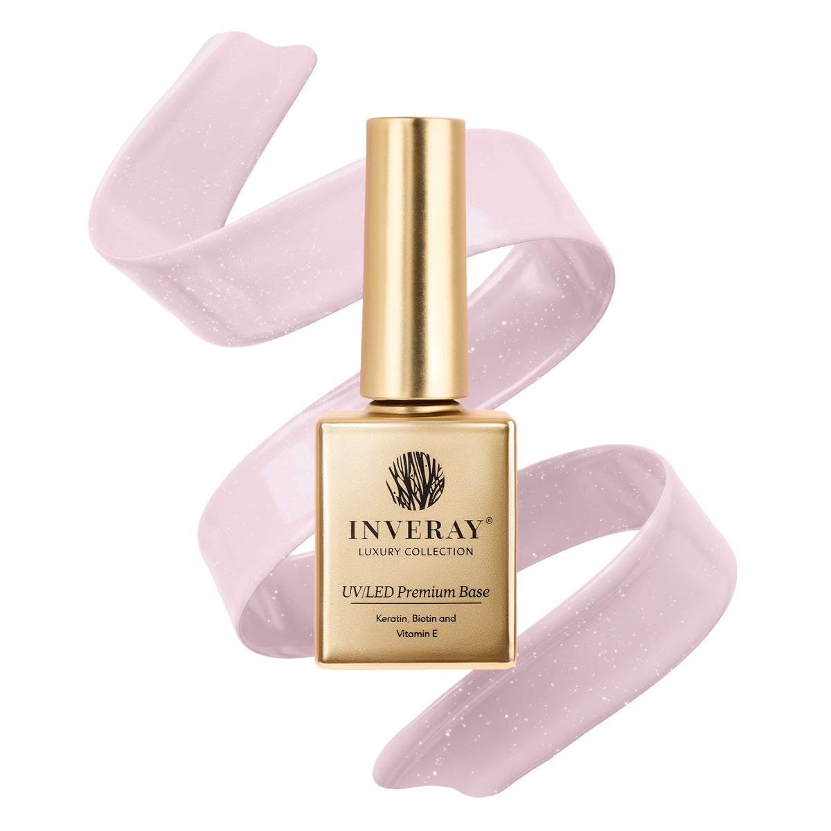 Inveray Luxury Premium Rubber Base Geelialuslakka, Pink Confetti