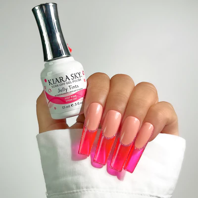 Kiara Sky Jelly Tints Geelilakka, Hot Pink