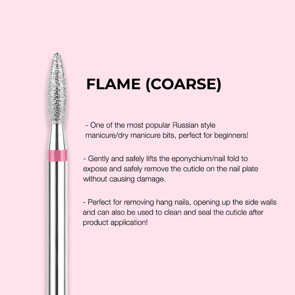 Kiara Sky Poranterä Cuticle Flame Bit, Coarse