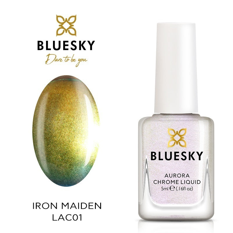 Bluesky Aurora Chrome Liquid Nestemäinen Peilipuuteri, Iron Maiden