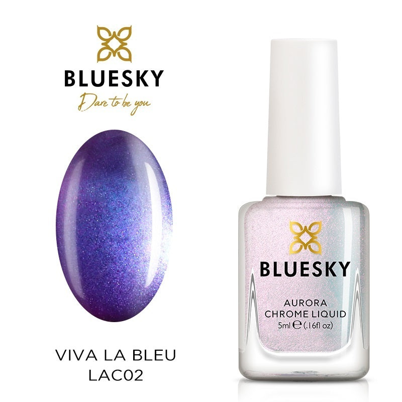 Bluesky Aurora Chrome Liquid Nestemäinen peilipuuteri, Viva La Bleu