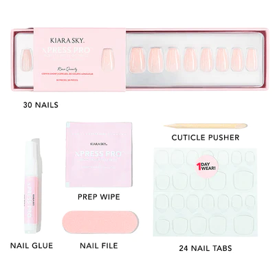 Kiara Sky xPress Pro® Press On Kynnet, Rose Quartz