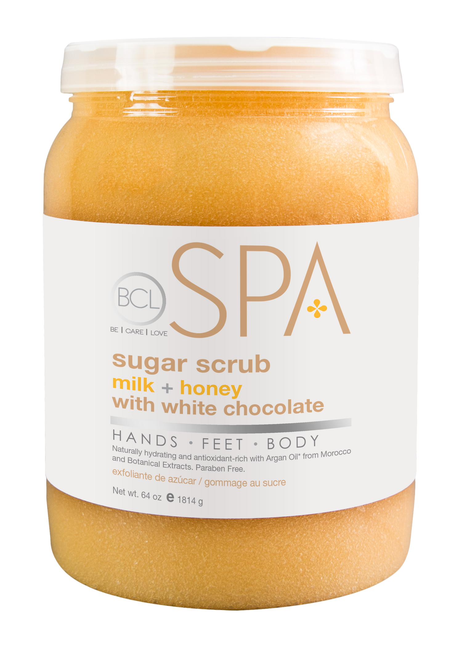 BCL Spa Sugar Scrub, Milk + Honey with White Chocolate