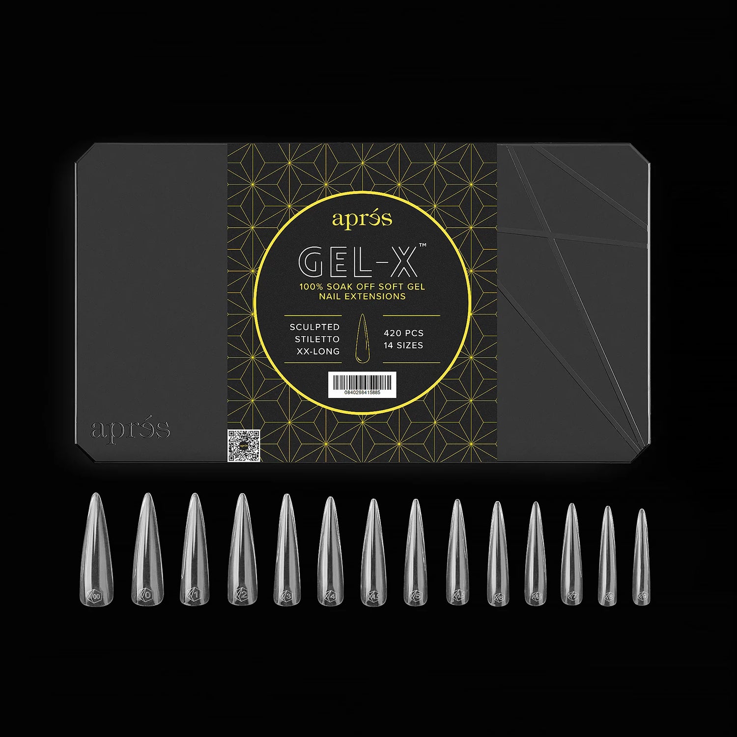 Aprés Gel-X® Kokokynnen Tipit, Sculpted Stiletto 420 kpl