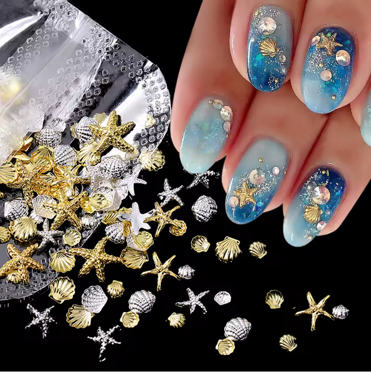 Nail Decoration, Seashell & Starfish