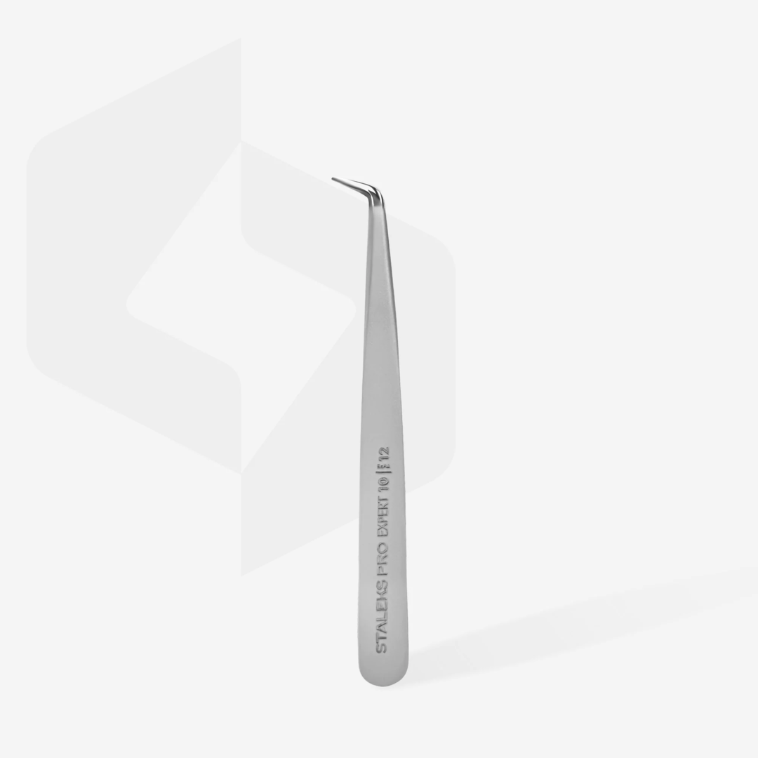 Staleks Pro Tweezers Expert 10 Pinsetit, Type 12, Curved, TE-10/12