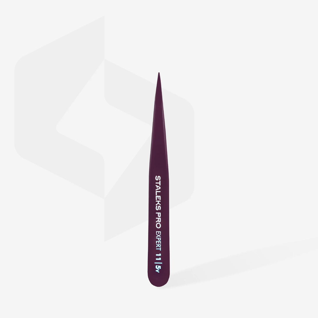 Staleks Pro Tweezers Expert 11 Pinsetit, Type 5 Violet, Pointed, TE-11/5V