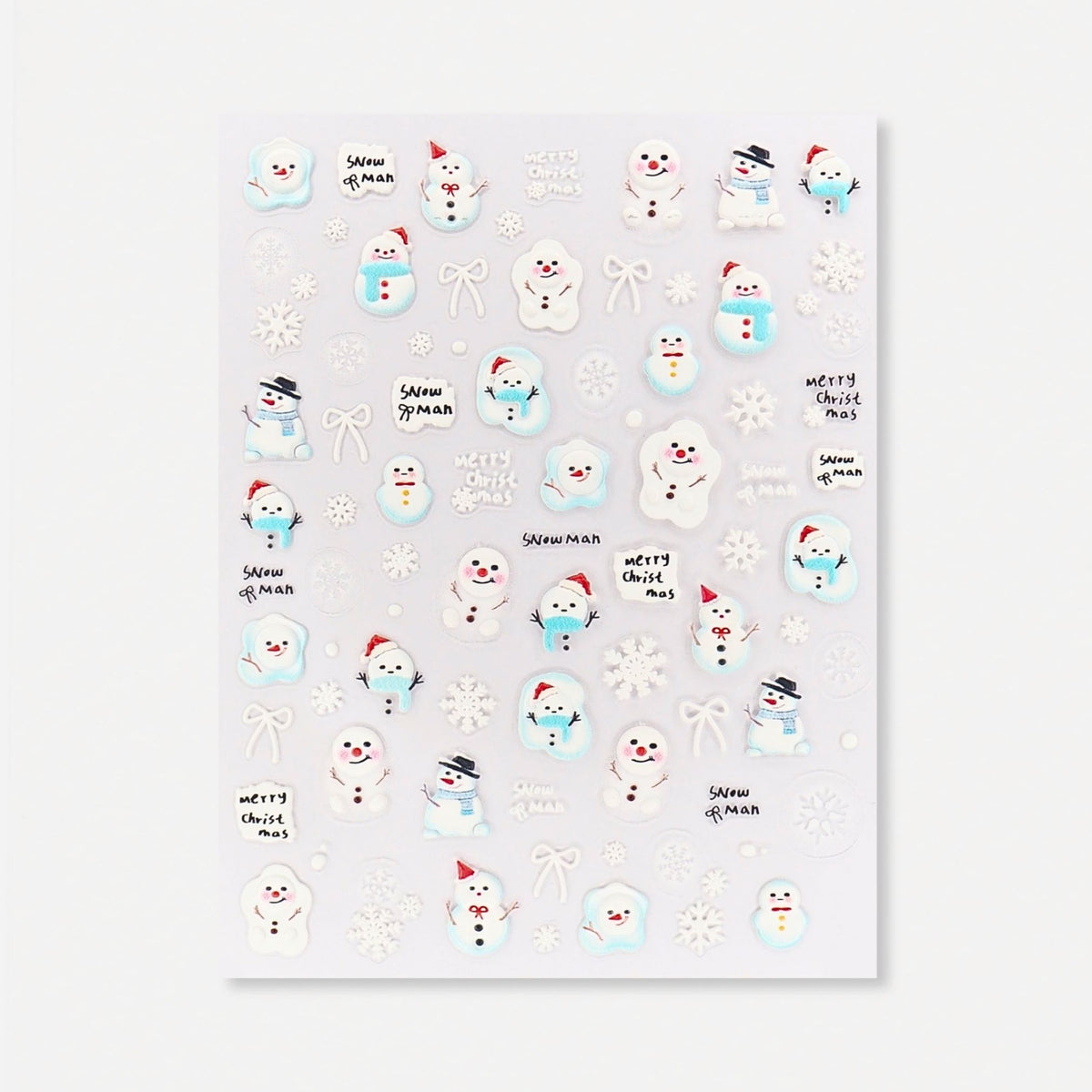 TOMONI Nail stickers, Melting Snowmen