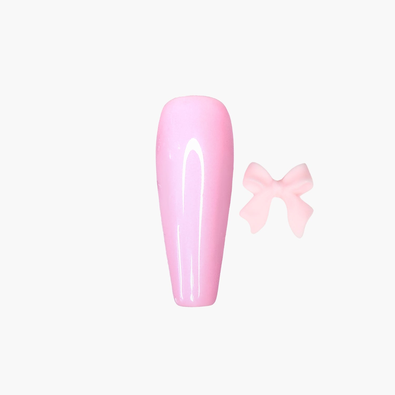 Nail decoration, Bows White & Pink 50 pcs
