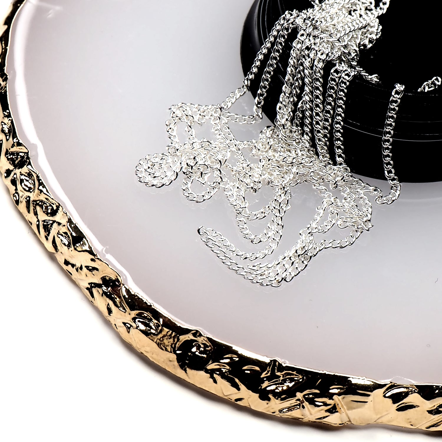 Nail decoration, Chain Silver 100cm