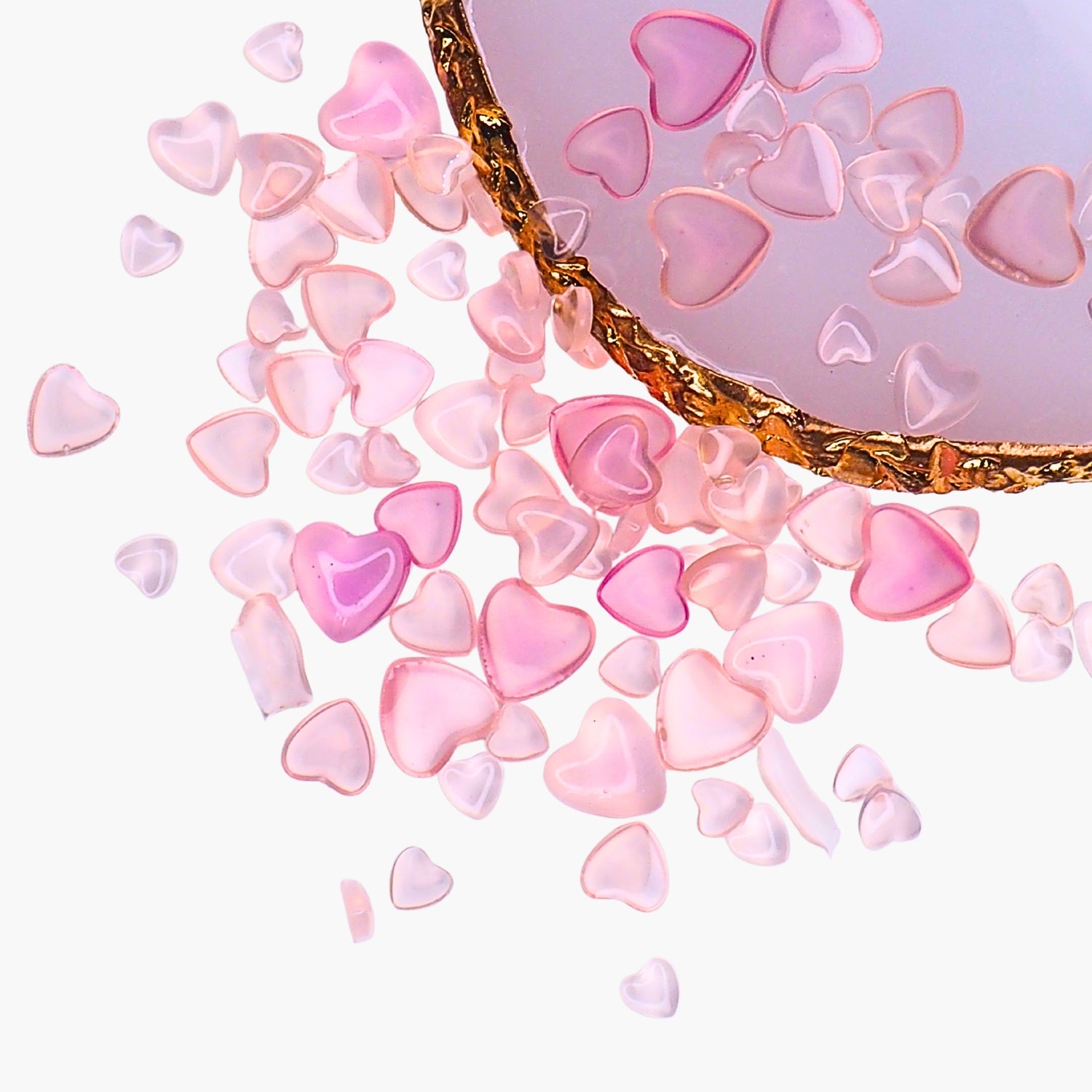 Kynsikoriste, Jelly Hearts Red Väriä Vaihtava 100 kpl