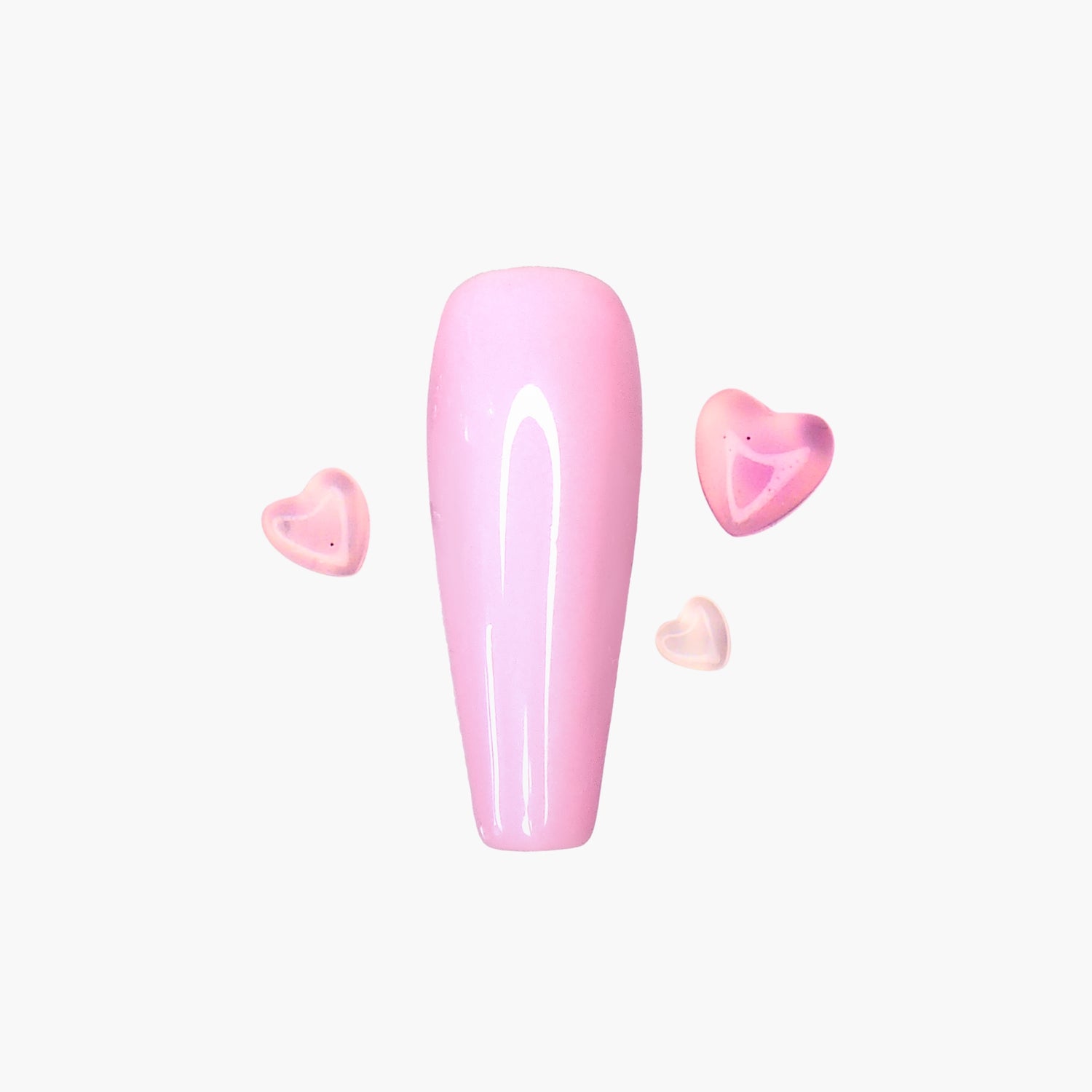 Kynsikoriste, Jelly Hearts Red Väriä Vaihtava 100 kpl