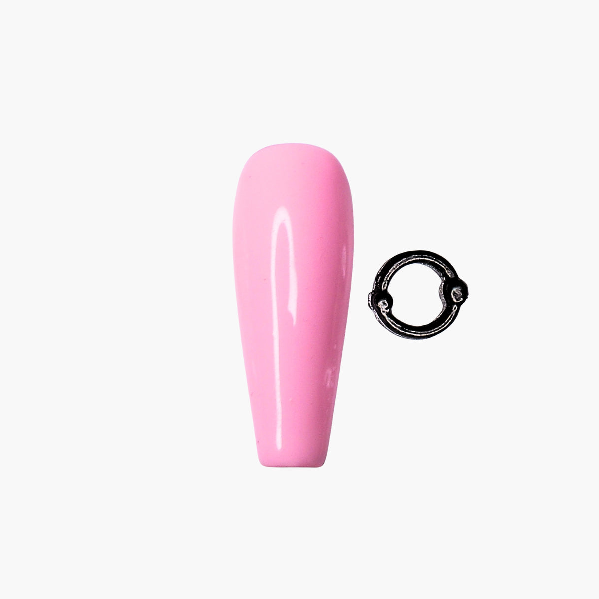 Nail decoration, Closure Ring Large Black 6 pcs