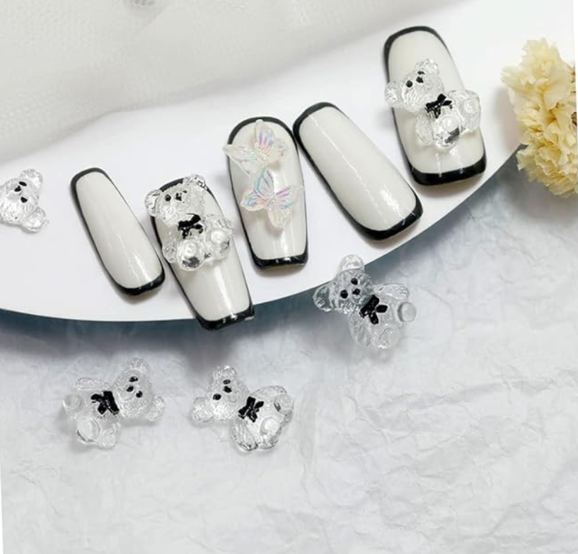 Nail decoration, Bear Clear 5 pcs