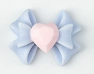 Nail decoration, Bows Light blue 3 pcs