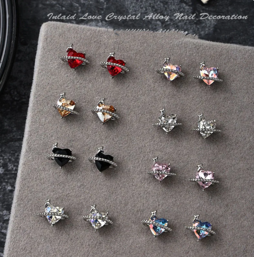 Nail Decoration, Planet Heart 1pc