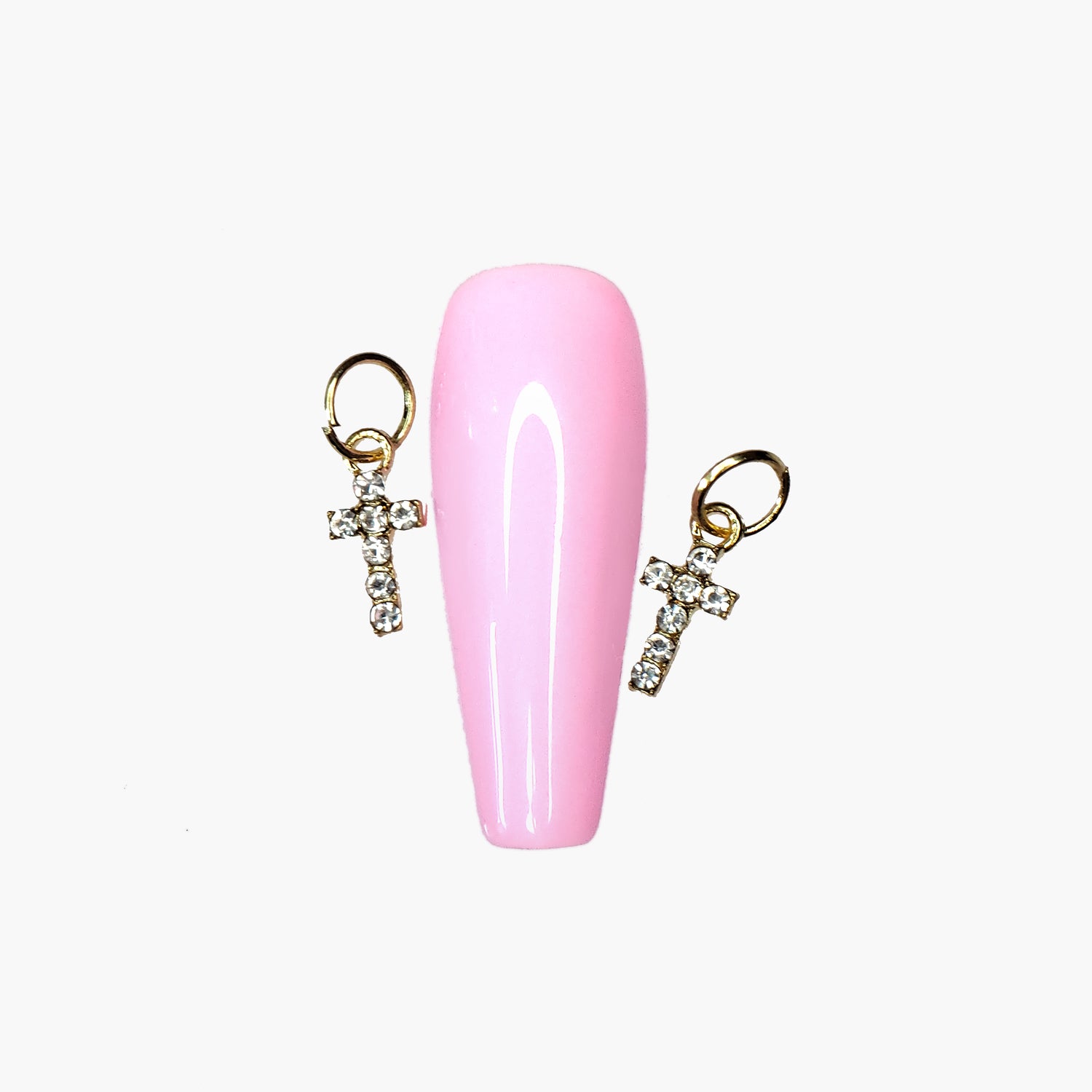 Nail decoration, Cross Crystal 2 pcs