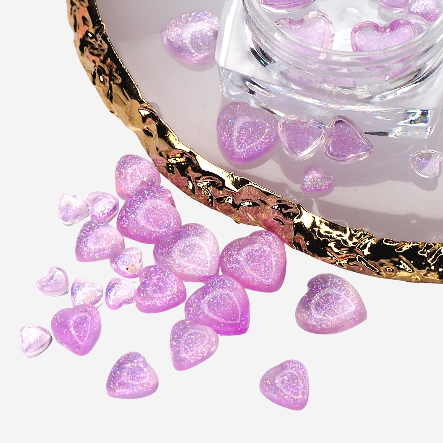 Kynsikoriste, Shimmer Hearts Violetti