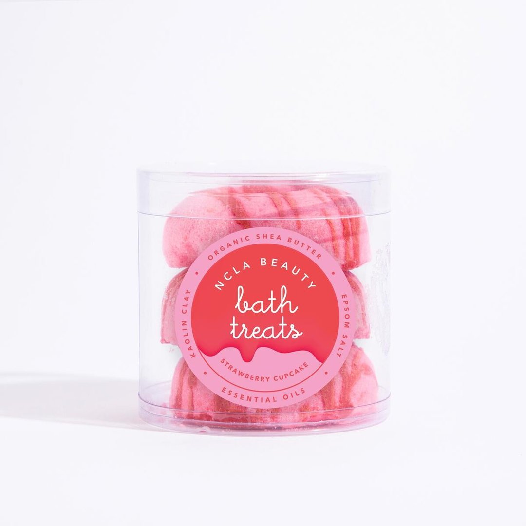 NCLA Strawberry Cupcake Bath Treats Trio Set