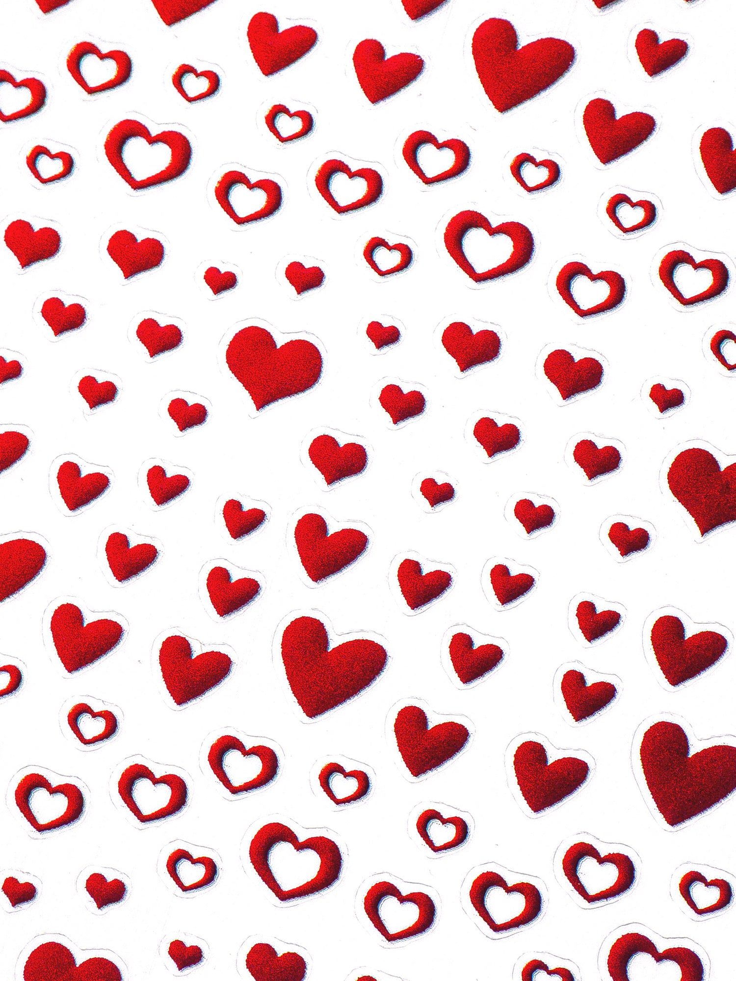 TOMONI Nail stickers, Red Chrome Hearts