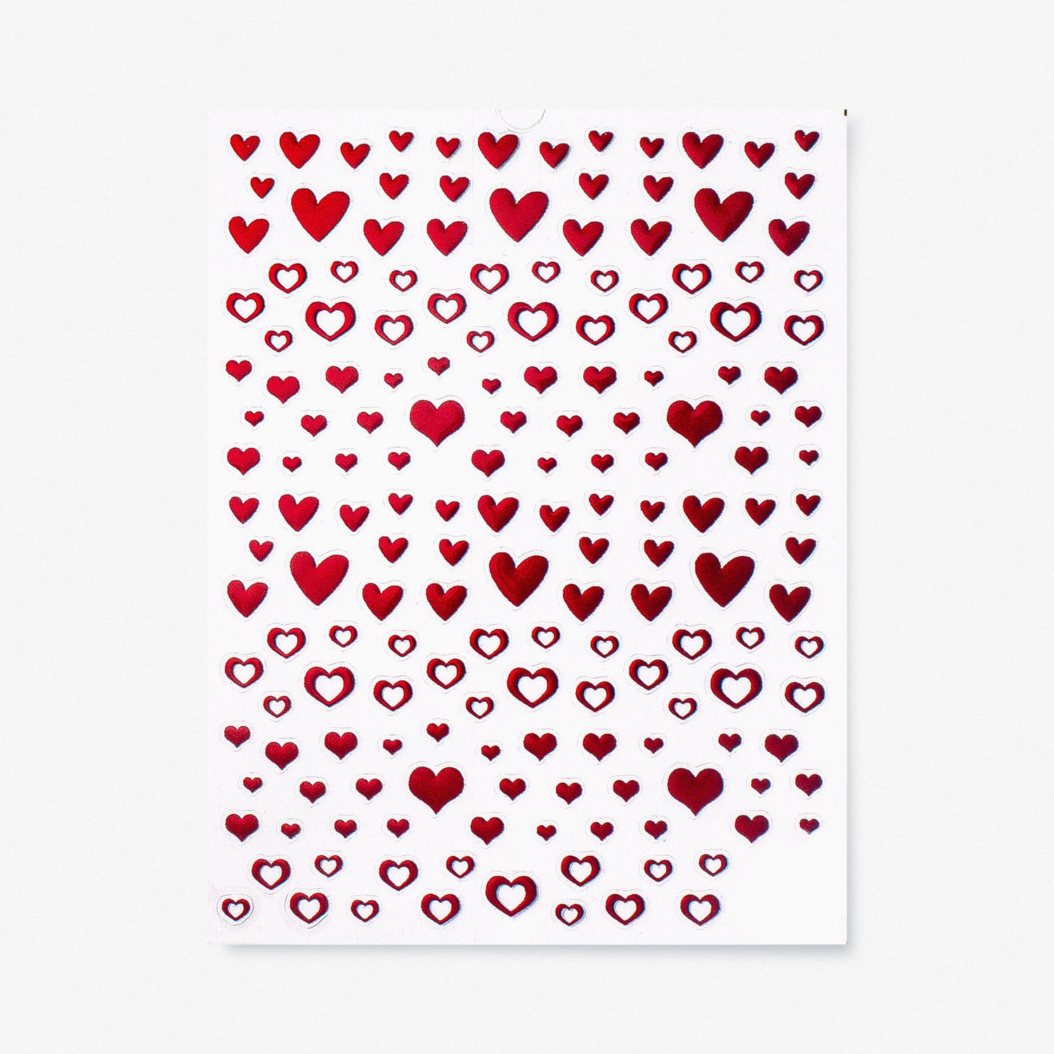 TOMONI Nail stickers, Red Chrome Hearts