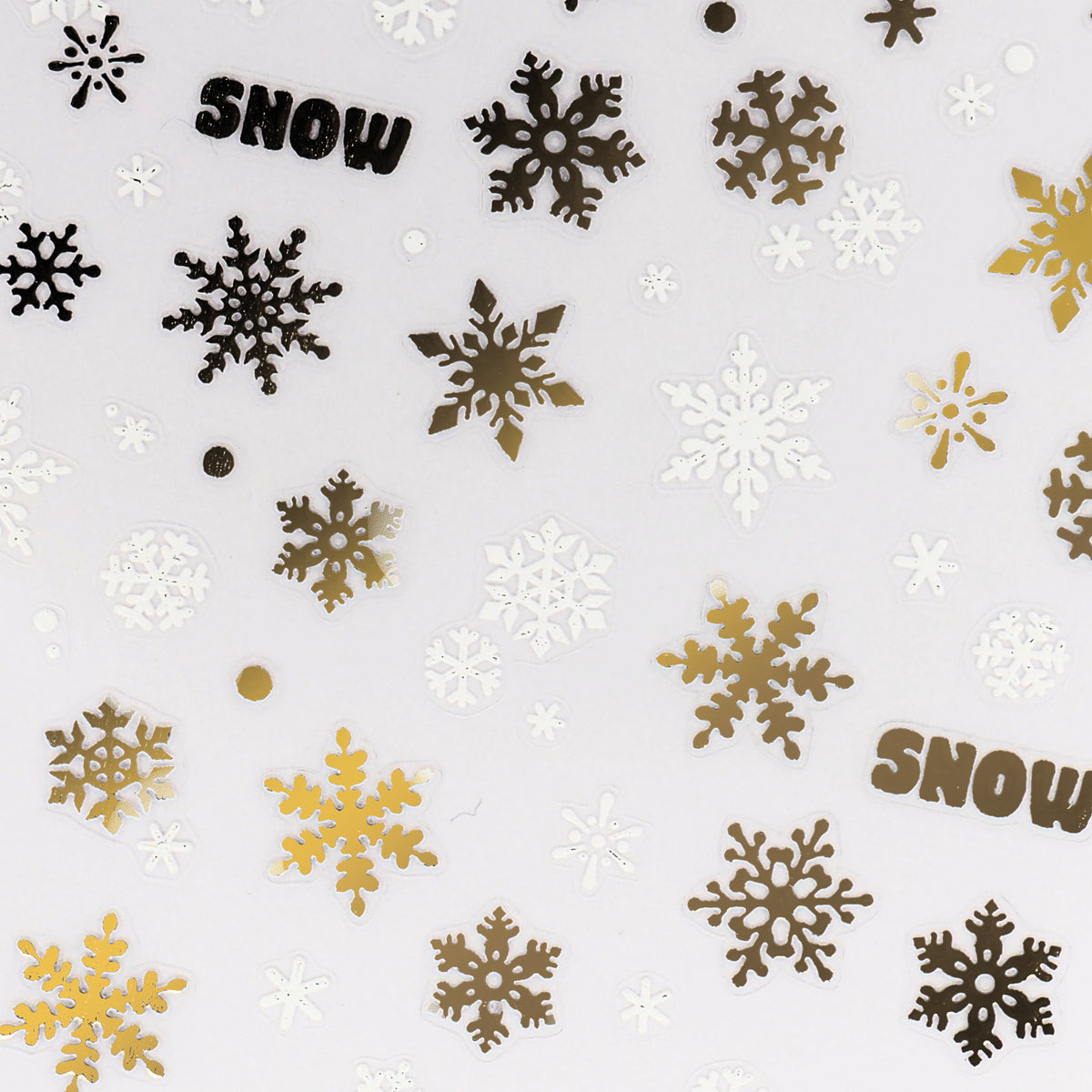TOMONI Nail stickers, Glitter Snowflakes