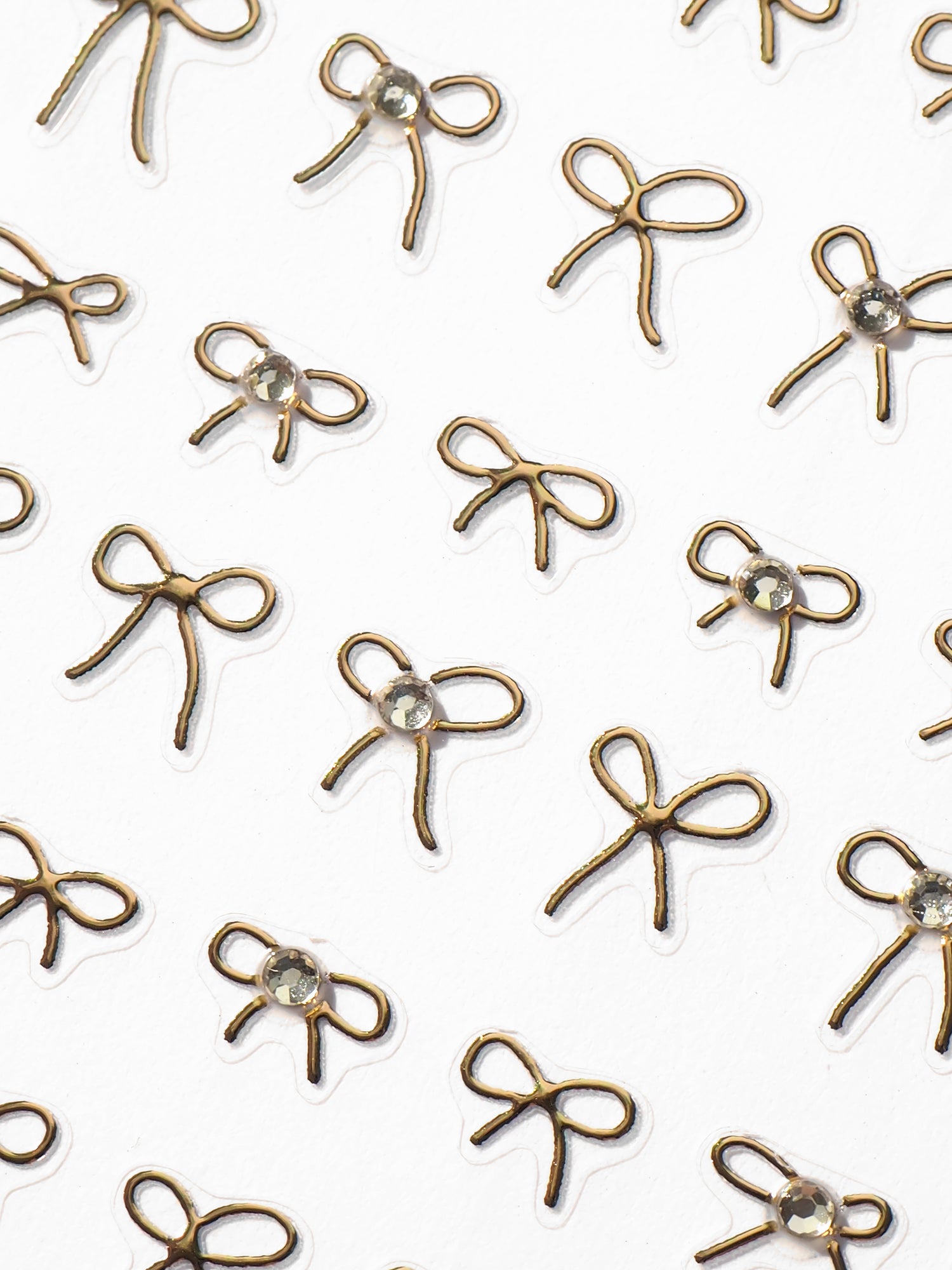 TOMONI Nail Decals, Metallic Bows